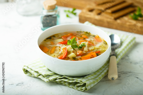 Homemade vegetable soup