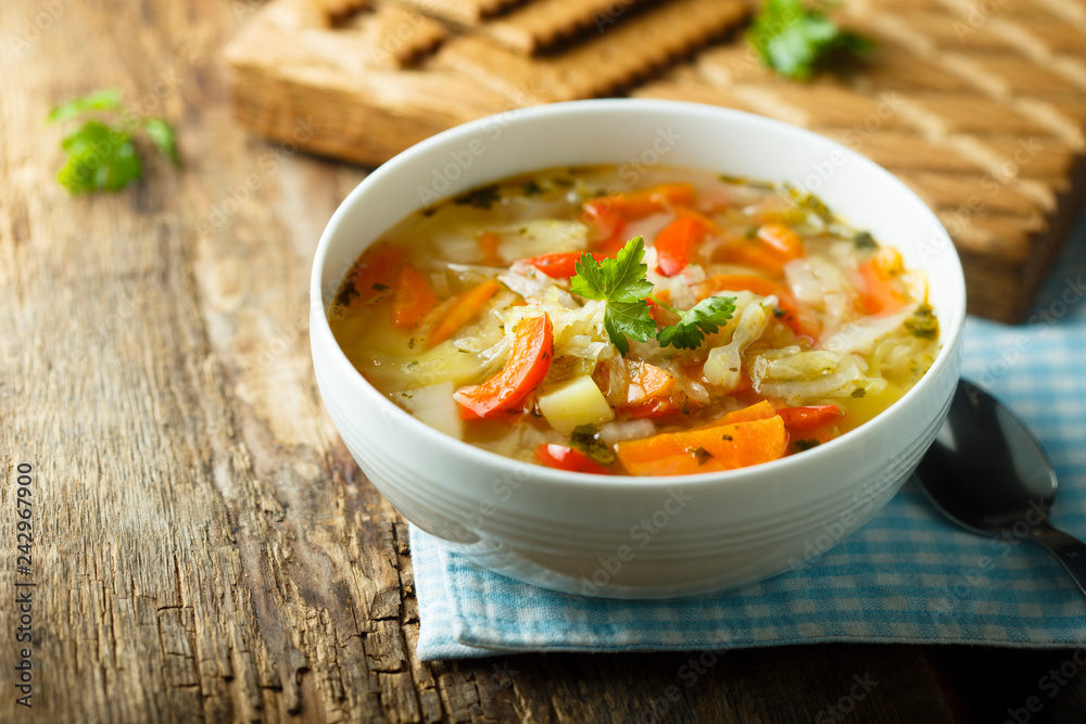 Homemade vegetable soup