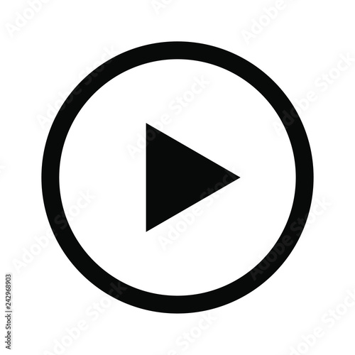 Play Video icon, meida player vector icon
