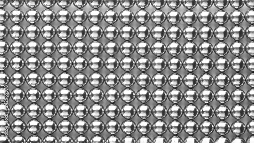 Small metal magnetic balls as background, top view