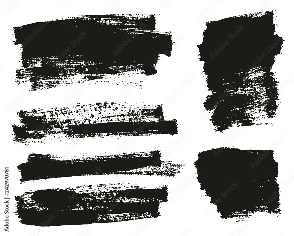 Paint Brush Thin Background High Detail Abstract Vector Background Set 140