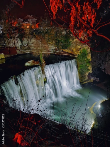 Waterfall in night