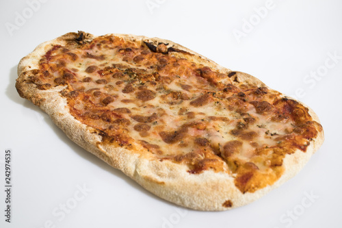Delicious pizza isolated in a white background