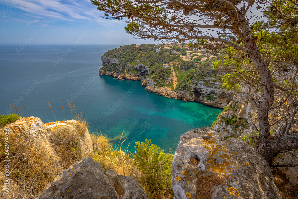 Spain's coast with island landscape