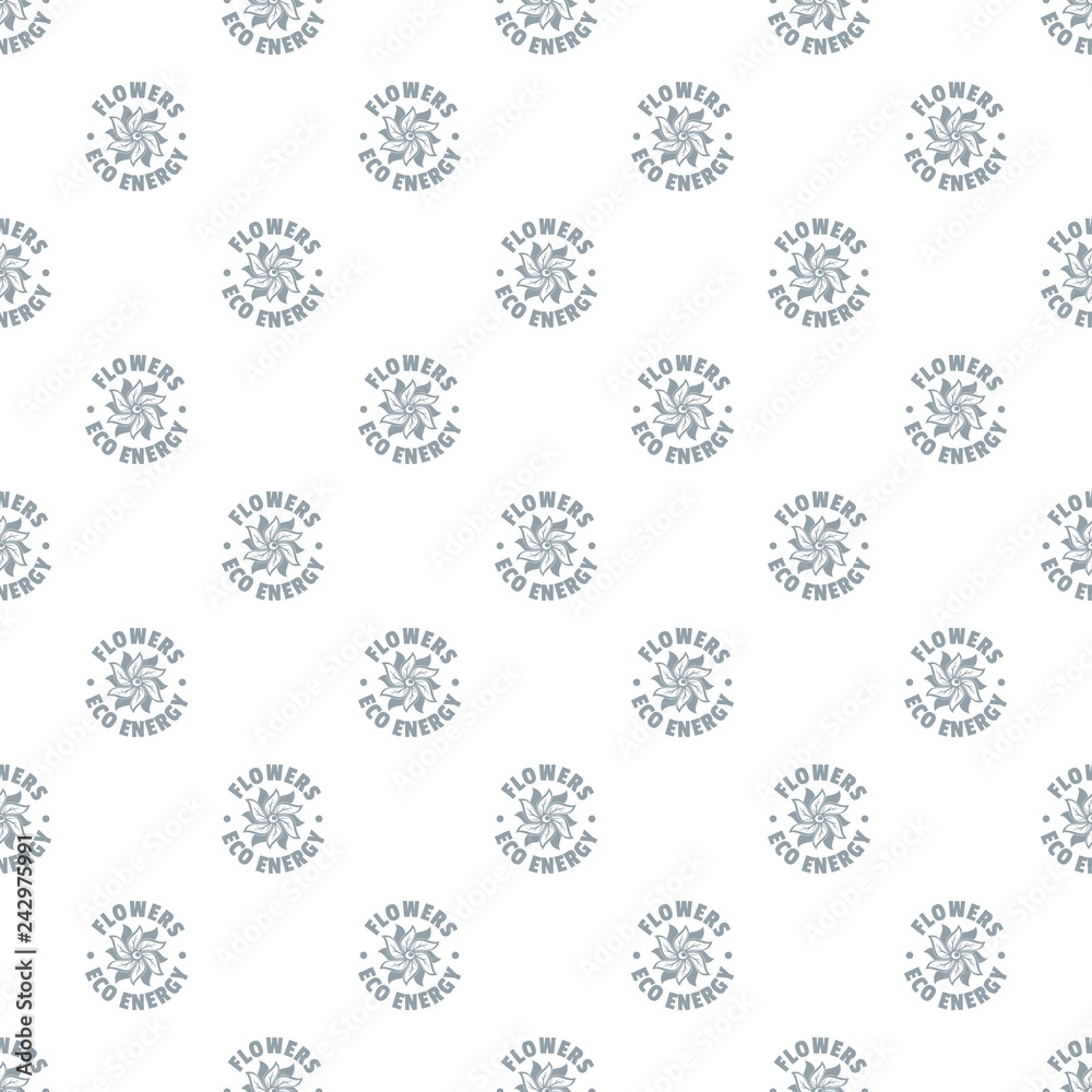 Eco flower pattern vector seamless repeat for any web design