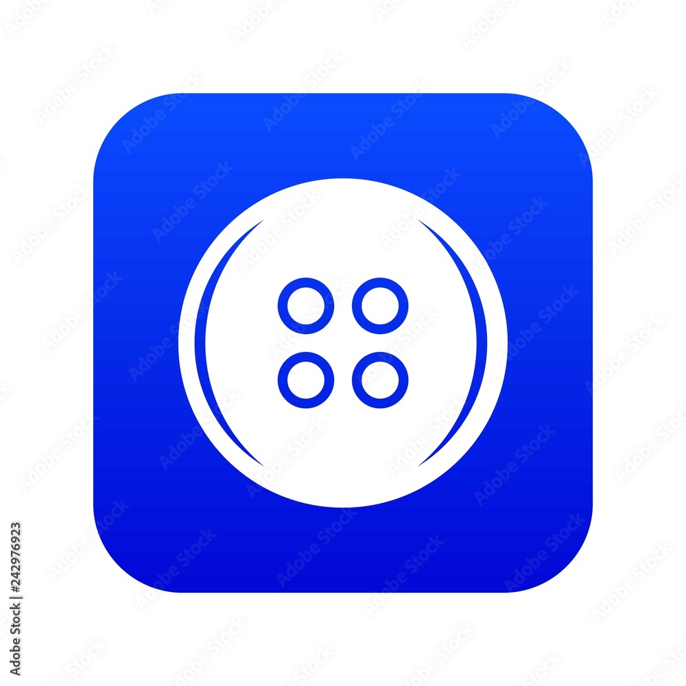 Plastic button icon digital blue for any design isolated on white vector illustration Plastic button icon digital blue for any design isolated on white vector illustration