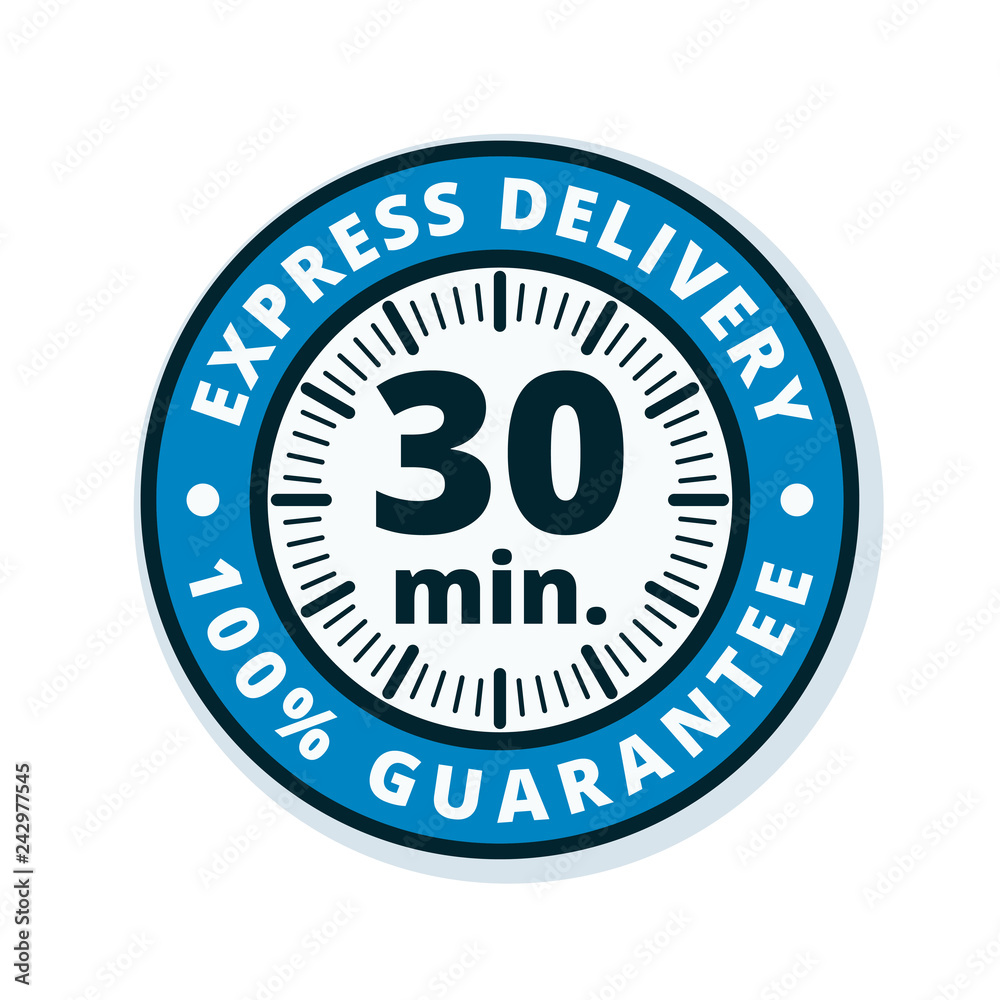 30 minutes Express Delivery illustration 30 minutes Express Delivery illustration