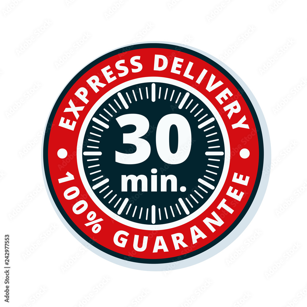 30 minutes Express Delivery illustration 30 minutes Express Delivery illustration