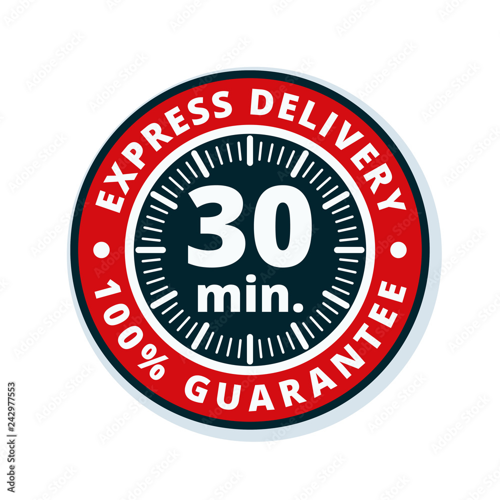 30 minutes Express Delivery illustration