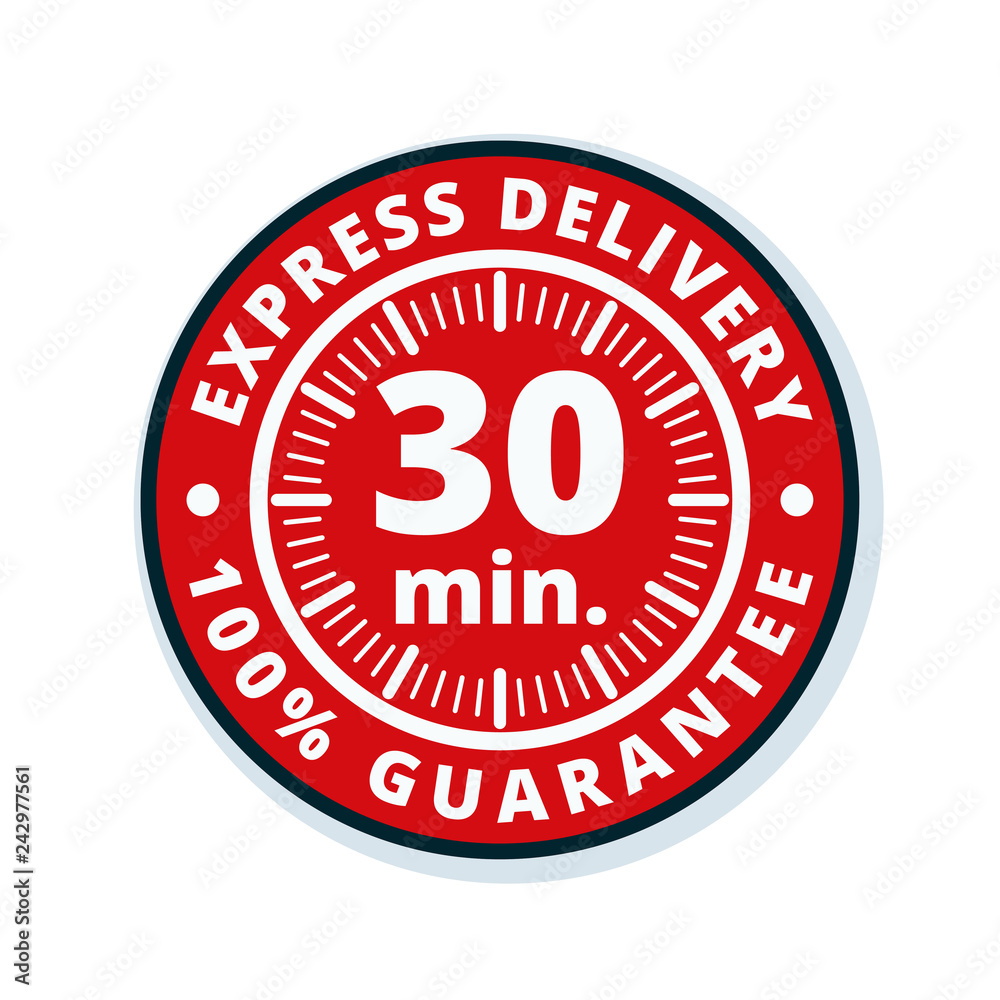 30 minutes Express Delivery illustration
