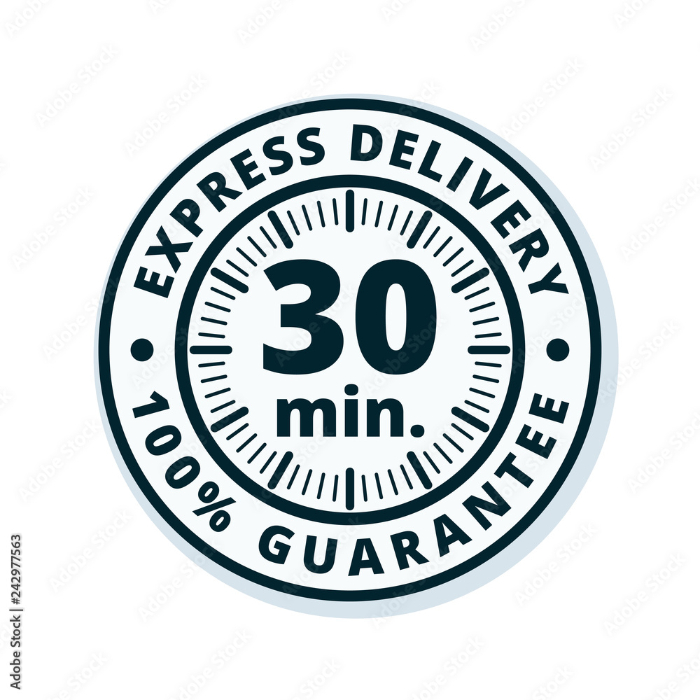 30 minutes Express Delivery illustration