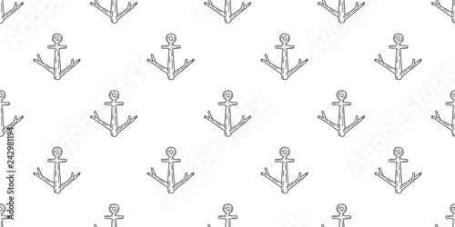 Anchor seamless pattern vector boat helm pirate wood scarf isolated maritime Nautical ocean sea tile background repeat wallpaper white