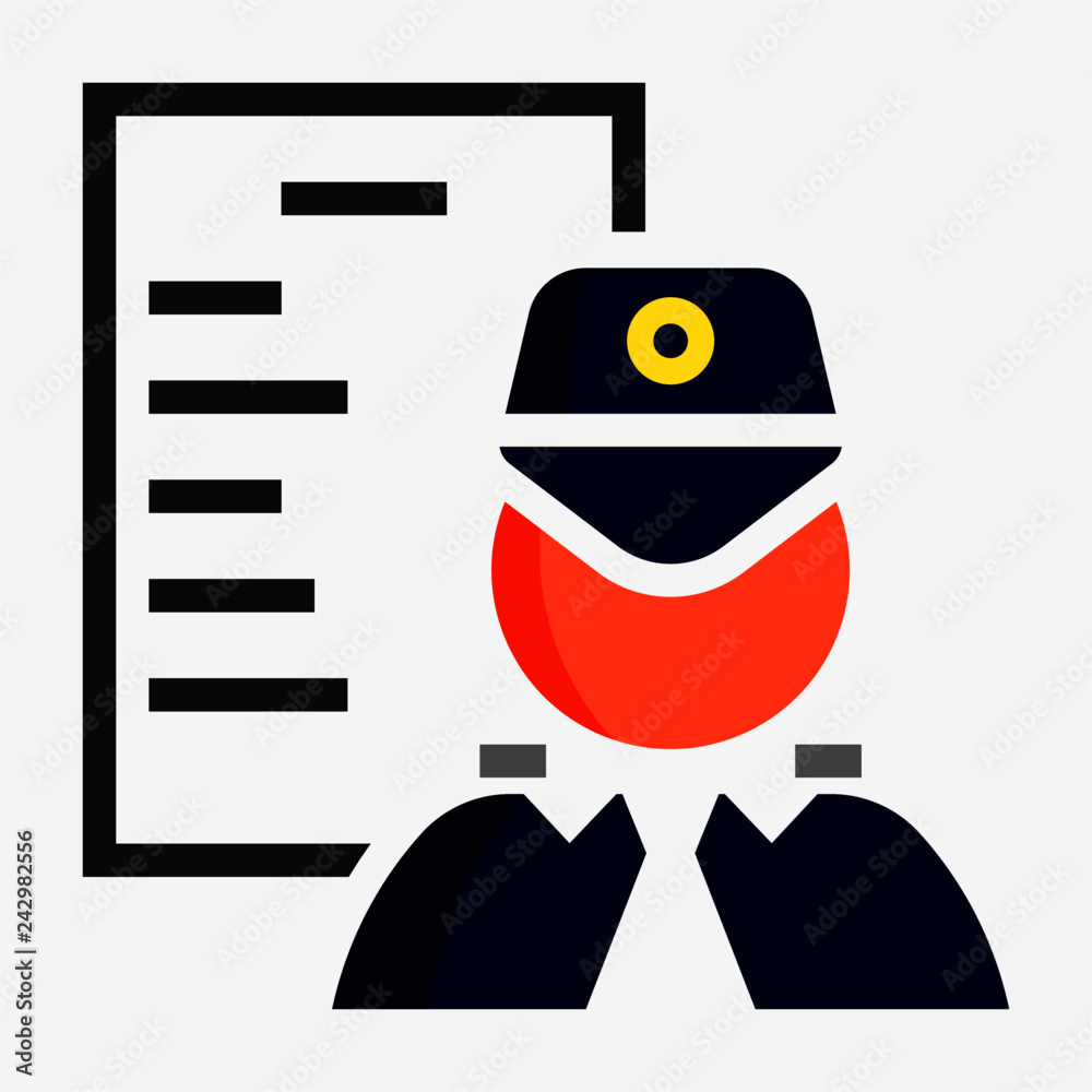 Flat customs declaration form pixel perfect vector icon Stock Vector ...