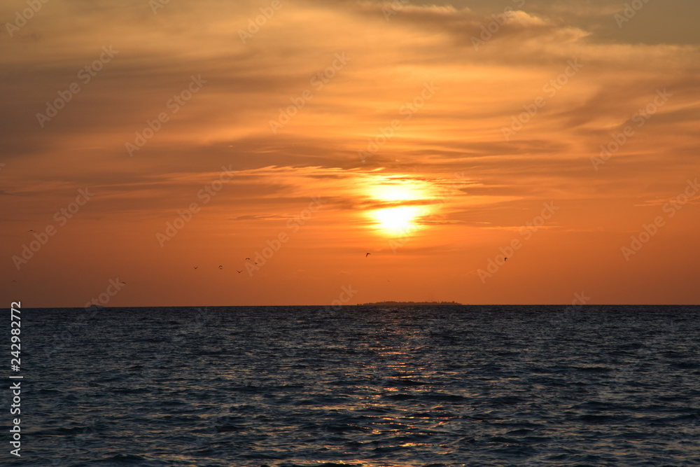 Sunset on Maledives