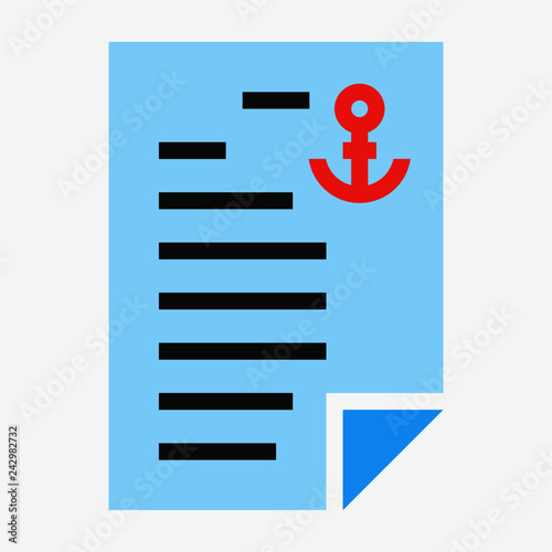 Flat bill of lading pixel perfect vector icon