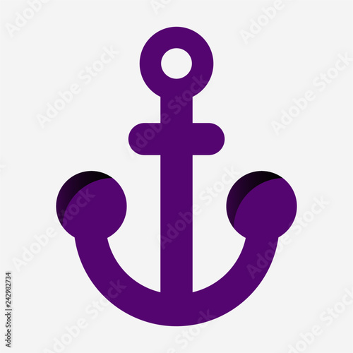 Flat anchor pixel perfect vector icon