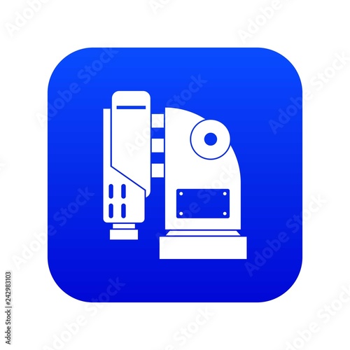 Pneumatic hammer machine icon digital blue for any design isolated on white vector illustration