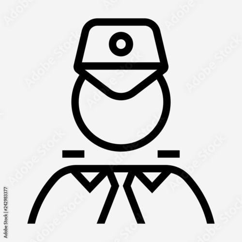 Outline customs pixel perfect vector icon