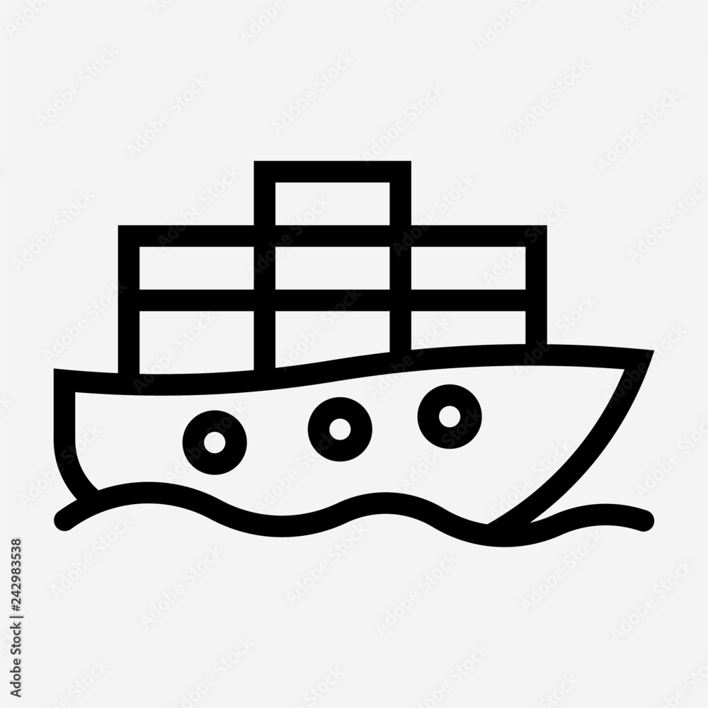Outline shipment pixel perfect vector icon Outline shipment pixel perfect vector icon