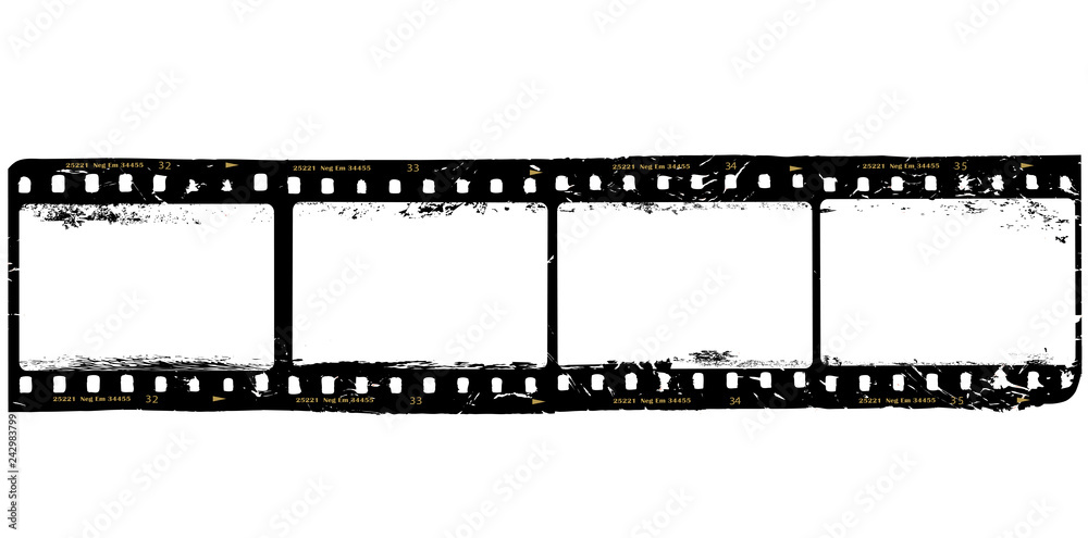 frames of film, grungy photo frames,with free copy space,vector - obrazy, fototapety, plakaty 