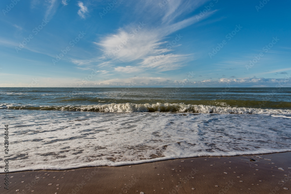 Sand beach in Latvia.