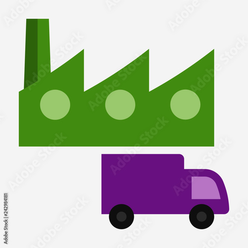 Flat manufacturer pixel perfect vector icon