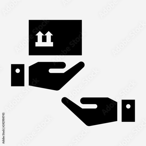 Glyph freight forwarder pixel perfect vector icon