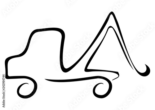 Illustration of tow track symbol