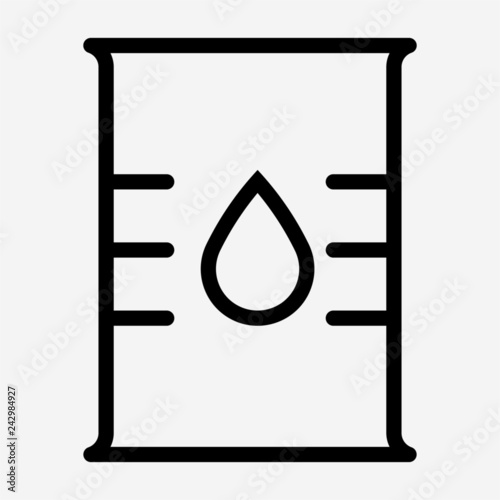 Outline oil barrel pixel perfect vector icon