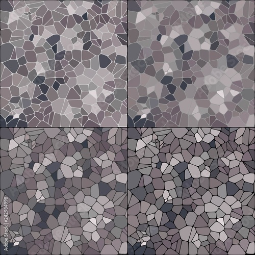 Set of gray pebbles. Vector layout - Vektorgrafik. abstract vec tor background