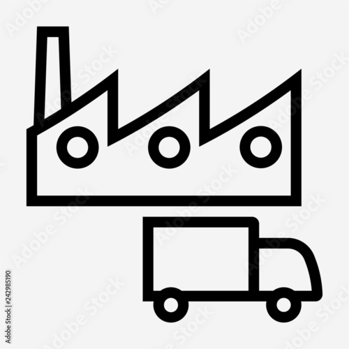 Outline manufacturer pixel perfect vector icon