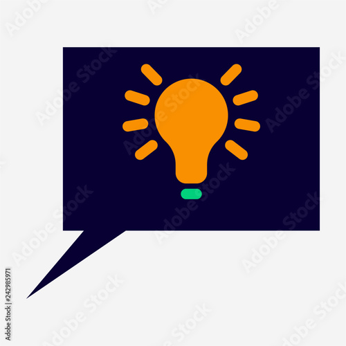 Flat tell idea pixel perfect vector icon