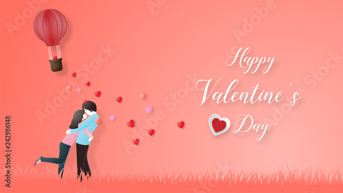 Creative of love valentines day concept.