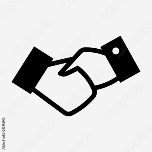 Glyph shake hand pixel perfect vector icon