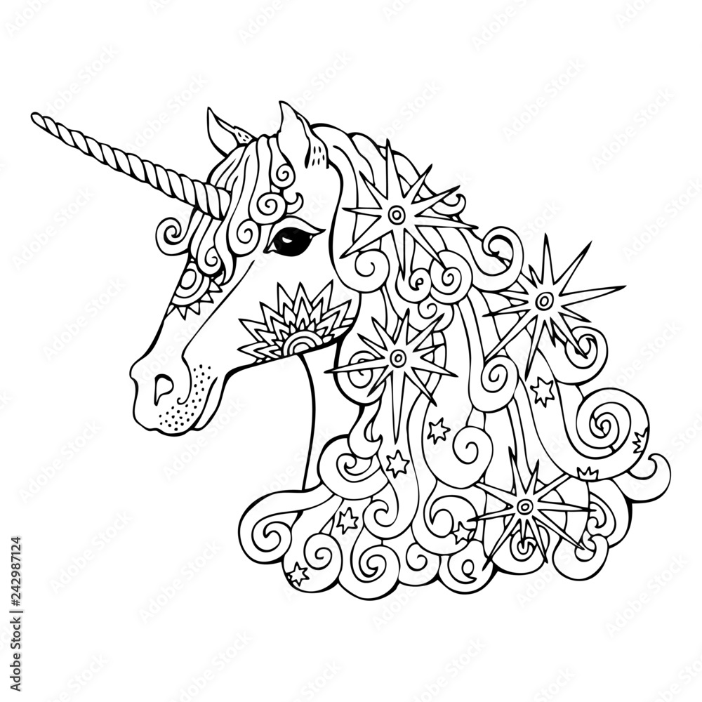 Premium Vector  Unicorn coloring pages for kids and adult