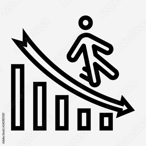 Outline decrease pixel perfect vector icon
