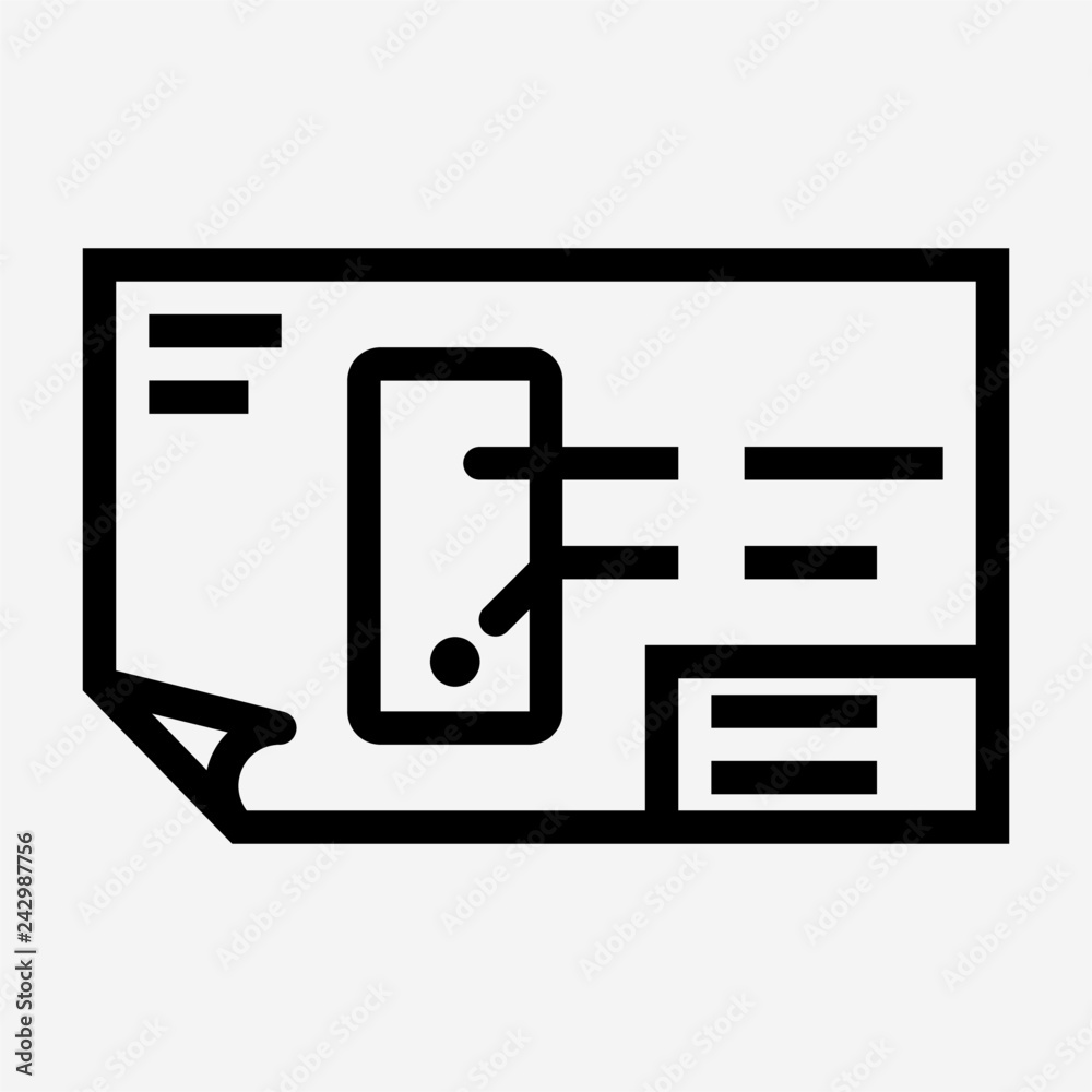 Outline drawing pixel perfect vector icon Outline drawing pixel perfect vector icon