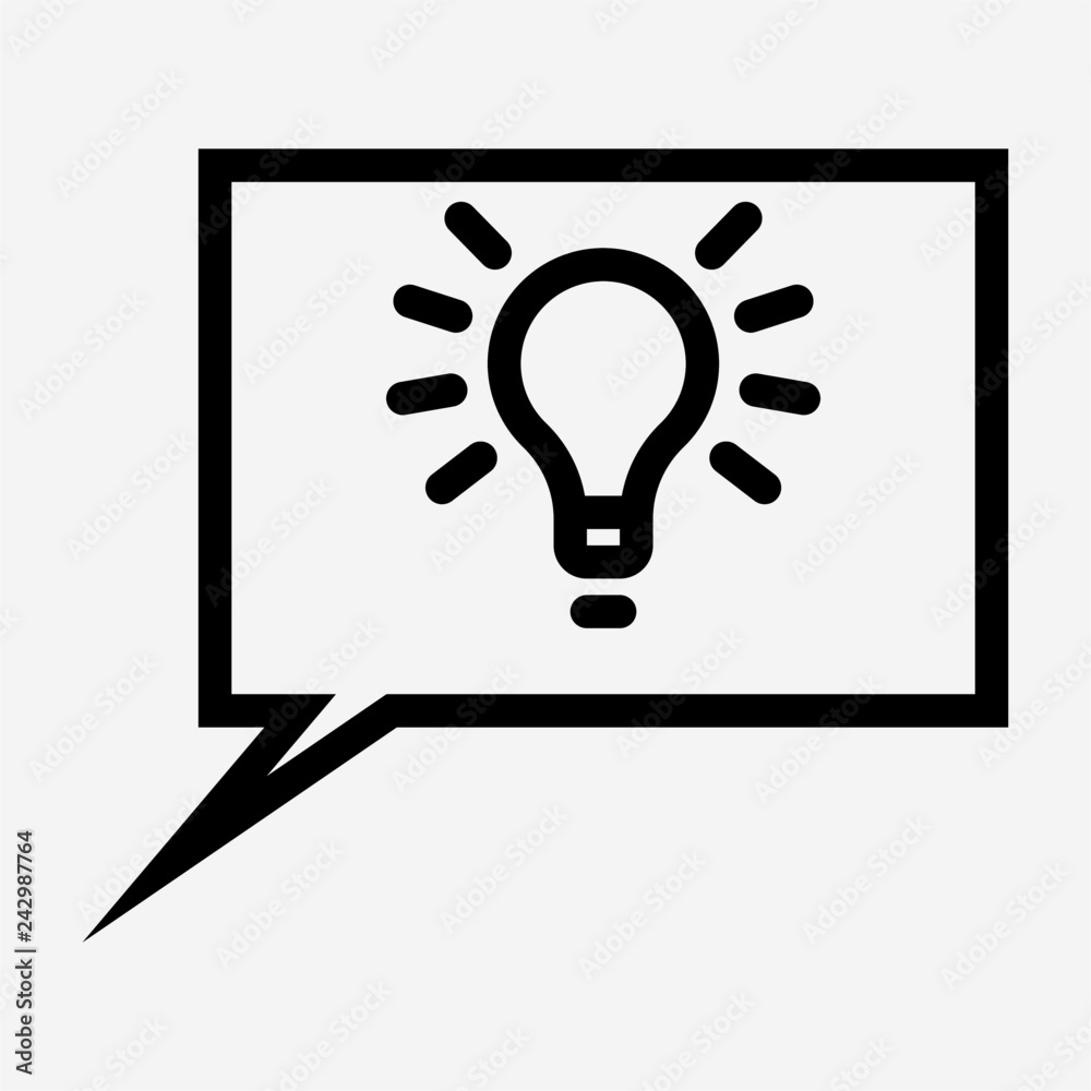 Outline tell idea pixel perfect vector icon Outline tell idea pixel perfect vector icon