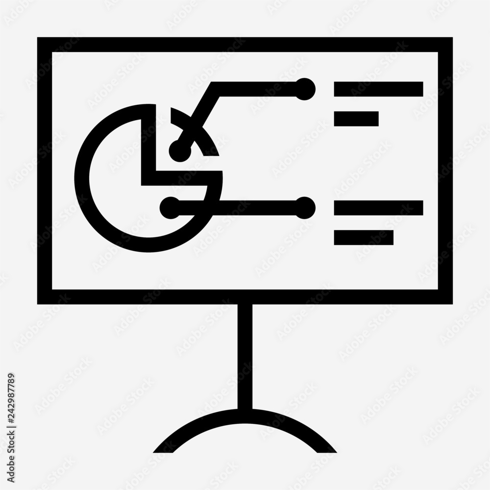 Outline meeting board pixel perfect vector icon Outline meeting board pixel perfect vector icon