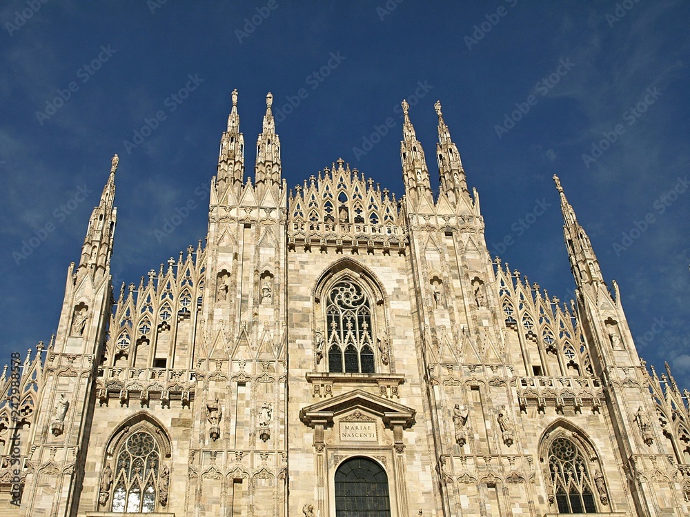 wonderful cathedral of Milan in Italy