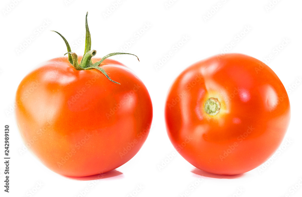 Tomato isolate on a white background. Tomato isolated on white background. With clipping path. Full depth of field.