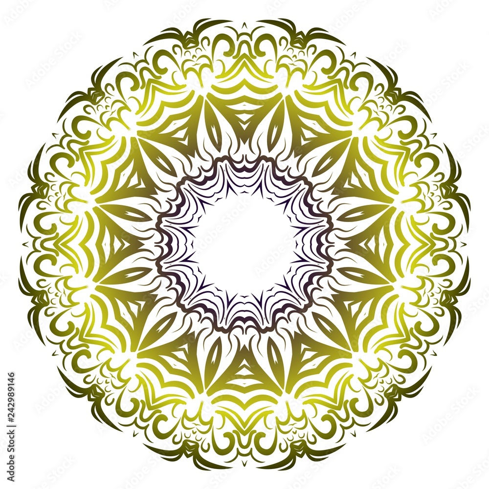 Modern Decorative floral color mandala. Super vector round Shapes. Vector illustration