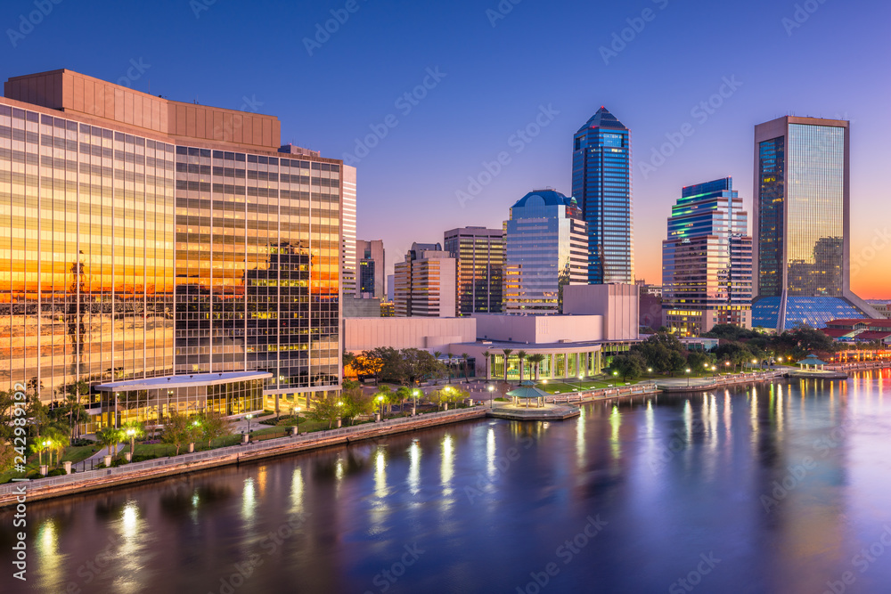 Naklejka premium Jacksonville na Florydzie, w centrum USA