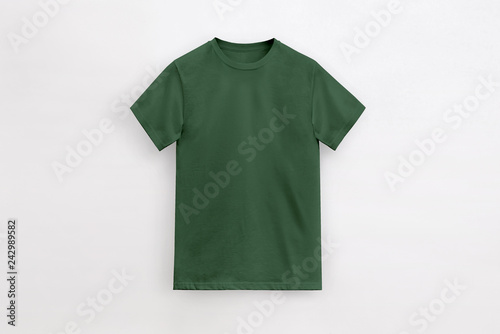 Obraz na płótnie Solid Basic T-Shirt bottle green Man unbranded