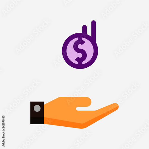Flat turnover pixel perfect vector icon