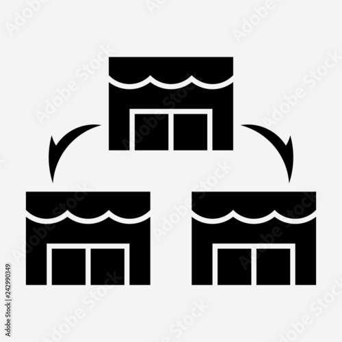 Glyph franchising pixel perfect vector icon