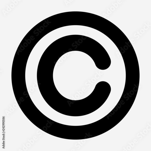 Glyph Copyright pixel perfect vector icon
