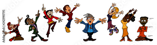 group of people celebrating