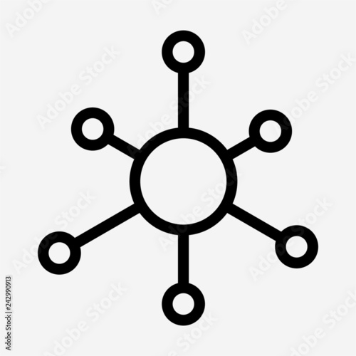 Outline distribution pixel perfect vector icon