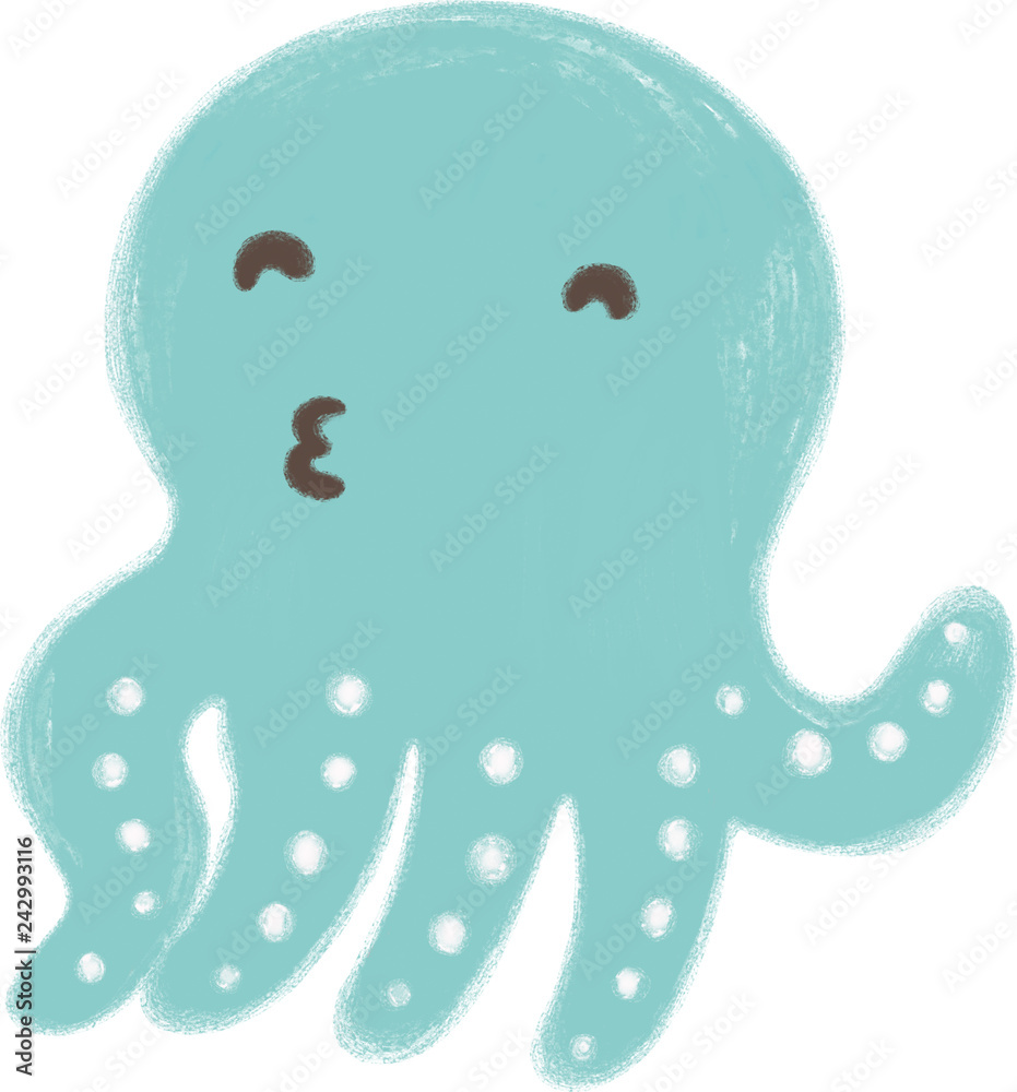 Cute Sea Creatures. Sea life illustration Summer images. Kid cartoon octopus. Cute Sea Creatures. Sea life illustration Summer images. Kid cartoon octopus.